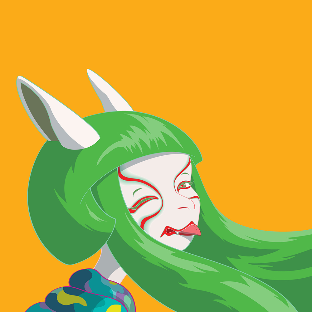 Japanese fox trickster Kitsune